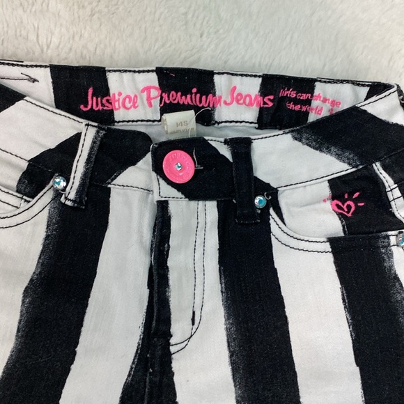 Justice premium stripe skinny jeans - Picture 2 of 8